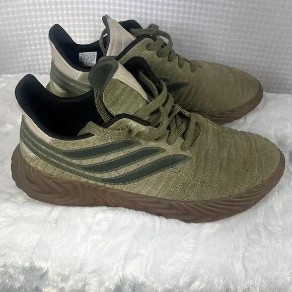 Adidas Sobakov 'Raw Khaki Cargo' in a suede upper with a rubber outsole Size 10 - Picture 9 of 9